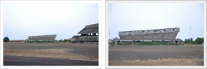 Part of the unfinished polo stadium in Giarre, Sicilly